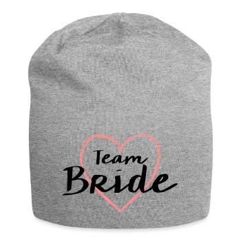 Team Bride Heart Bachelor Party - Jersey Beanie - heather grey - Front