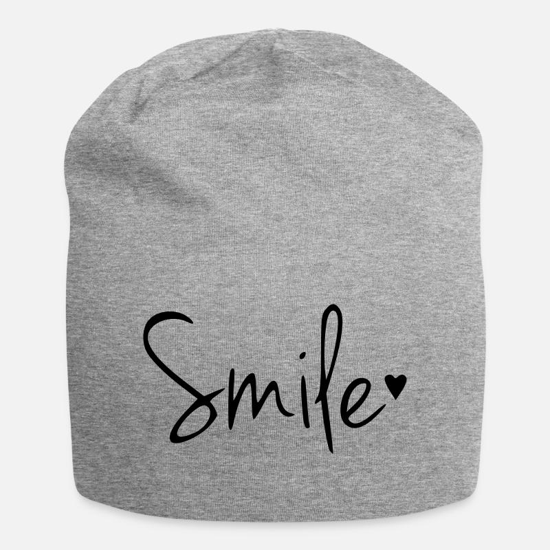 Laugh Smile - Jersey Beanie - heather grey