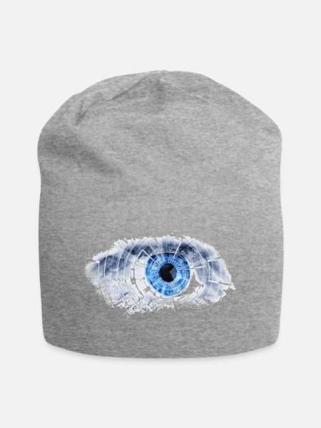 Machineye - Jersey-Beanie - Grau meliert