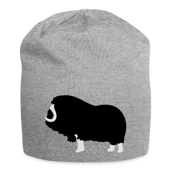 Musk Ox - Scandinavia - Jersey Beanie - heather grey - Front