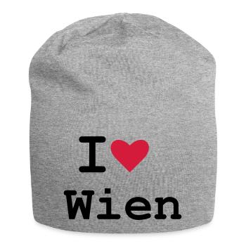 Wien - Jersey-Beanie - Grau meliert - Vorne