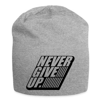 logo 3d stripe design ne jamais abandonner jamais aufg - Bonnet en jersey - gris chiné - Devant