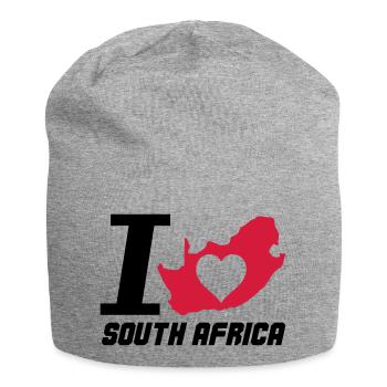 south_africa_i_love_2 - Jersey Beanie - heather grey - Front
