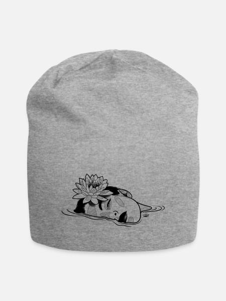 Lotus - Jersey-Beanie - Grau meliert
