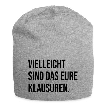 Vielleicht sind das eure Klausuren - Jersey-Beanie - Grau meliert - Vorne
