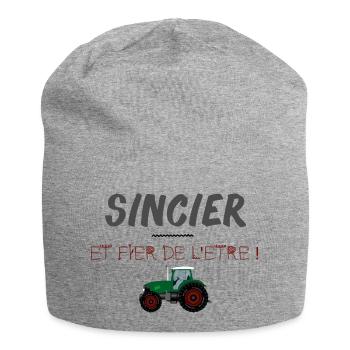 T shirt chti sincier, agriculteur - Bonnet en jersey - gris chiné - Devant