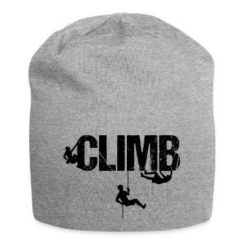 Climbing, sport, climb, climbing, hobby, bouldering - Jersey Beanie - heather grey - Front