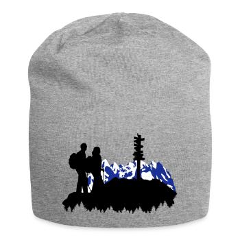 Berg Wandern - Wanderer - Jersey-Beanie - Grau meliert - Vorne