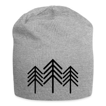 Baum Bäume Symbol Logo icon Wald Illustration - Jersey-Beanie - Grau meliert - Vorne
