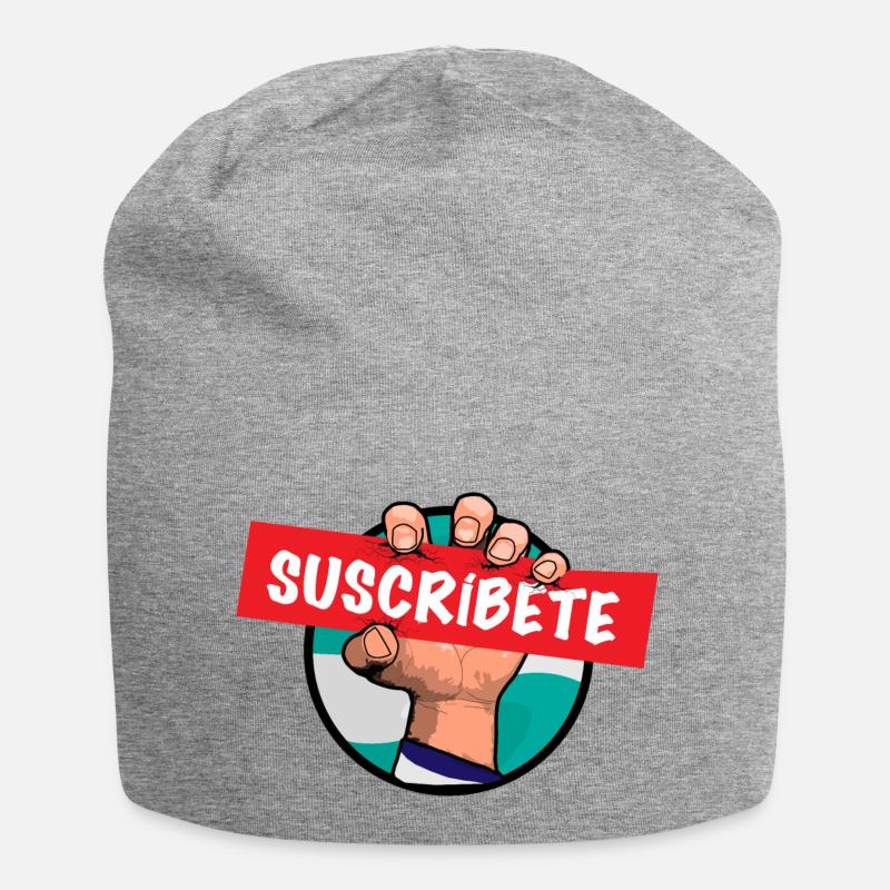 Abonnieren Sie den Kanal - Jersey-Beanie - Grau meliert