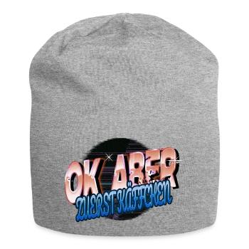 bday kaffeeliebhaber zitat geburtstagsgeschenk - Jersey-Beanie - Grau meliert - Vorne