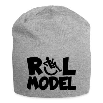 Every wheelchair user is a role model * - Jersey Beanie - heather grey - Front