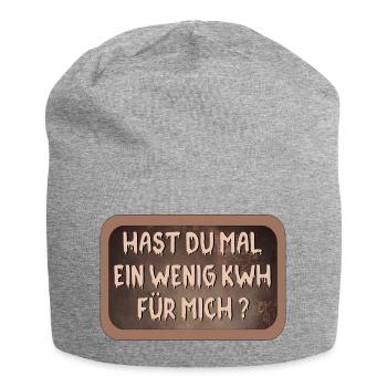 STROM KOSTEN - ENERGIE SPRÜCHE - Jersey-Beanie - Grau meliert - Vorne