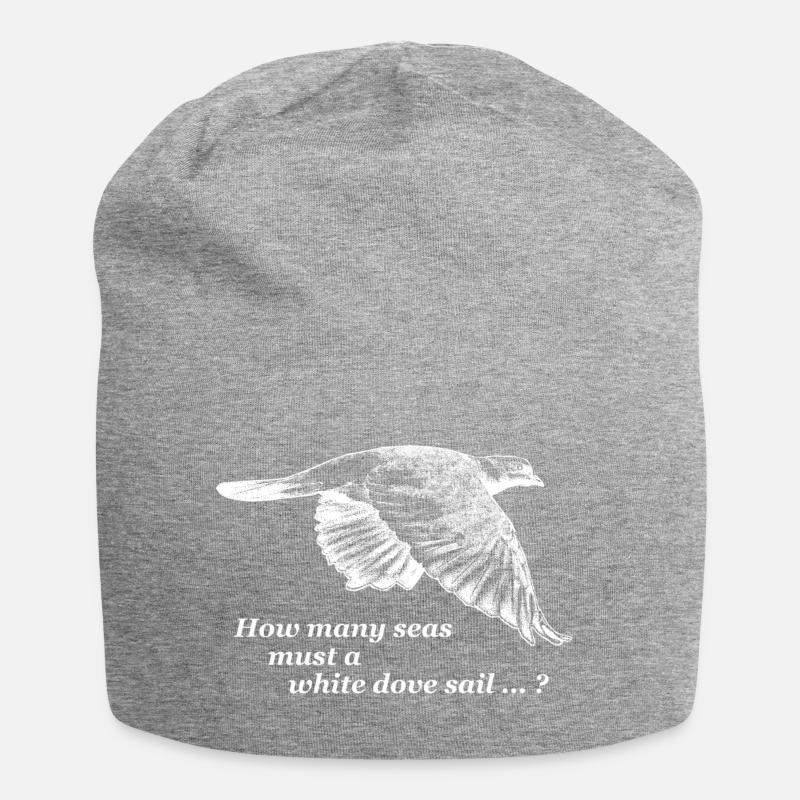 White Dove - Bob Dylan - Bonnet en jersey - gris chiné