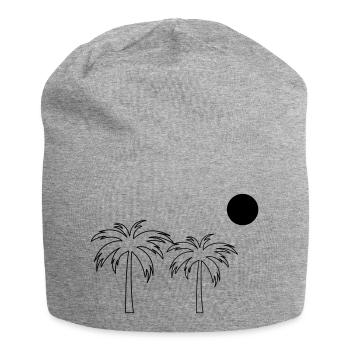 Palmen - Jersey-Beanie - Grau meliert - Vorne