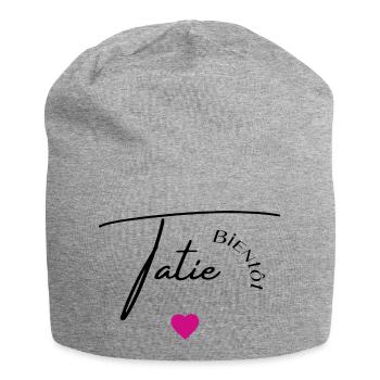 Bientôt tatie - Bonnet en jersey - gris chiné - Devant