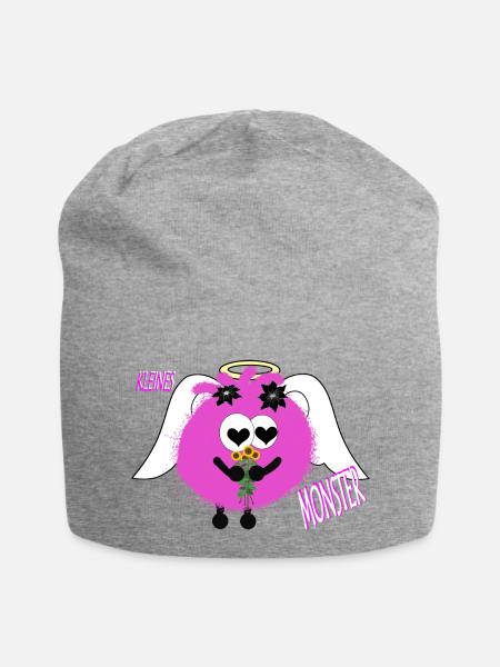 kleines Monster - Jersey-Beanie - Grau meliert