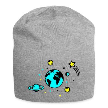 Univers 02 - Bonnet en jersey - gris chiné - Devant
