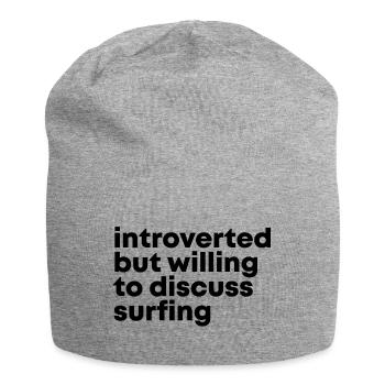 Surf Surf Surf - Jersey Beanie - heather grey - Front