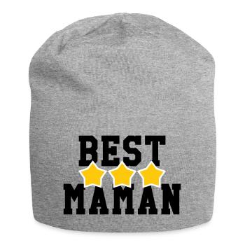 Beste Mama - Muttertag - Jersey-Beanie - Grau meliert - Vorne