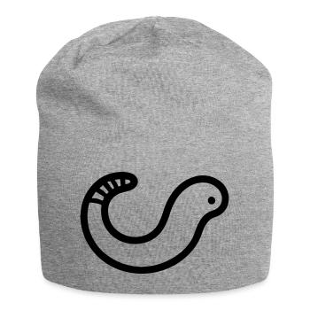 earthworm - Jersey Beanie - heather grey - Front