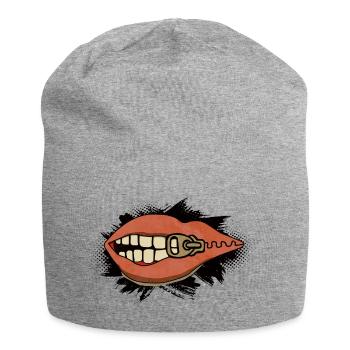 shut up - Jersey-Beanie - Grau meliert - Vorne