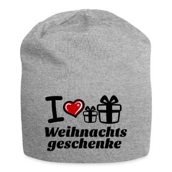 I Love Weihnachtsgeschenke  - Jersey-Beanie - Grau meliert - Vorne