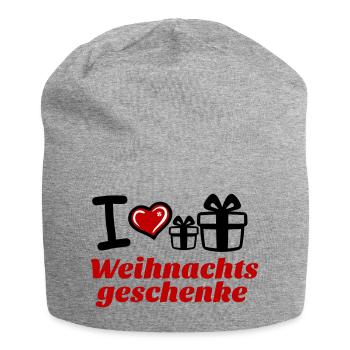 I Love Weihnachtsgeschenke  - Jersey-Beanie - Grau meliert - Vorne