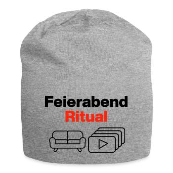 Rituel après le travail – Sofa & Série & Détente - Bonnet en jersey - gris chiné - Devant