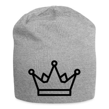 Vecteur de contour de couronne minimaliste - Bonnet en jersey - gris chiné - Devant