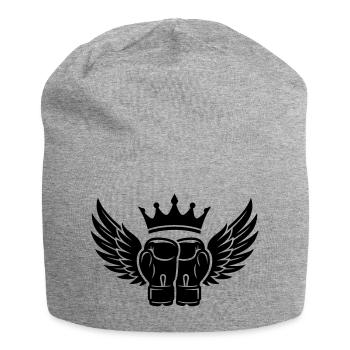 Symbole de la couronne des gants de boxe - Bonnet en jersey - gris chiné - Devant