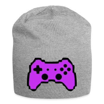 Retro Gamepad Controller Gamer - Jersey-Beanie - Grau meliert - Vorne