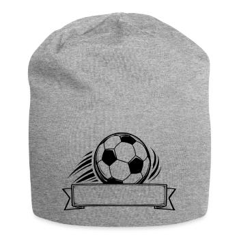 Fußball Namensschild Banner - Jersey-Beanie - Grau meliert - Vorne