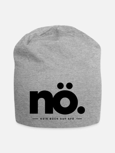 NÖ - Kein Bock auf AfD - Jersey-Beanie - Grau meliert