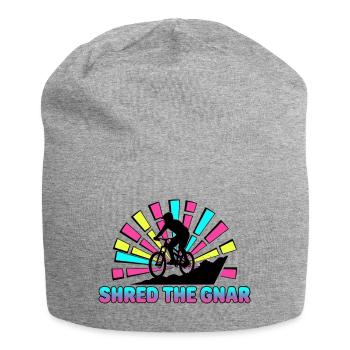 90s Neon Shred The Gnar Mountain Biker - Jersey Beanie - heather grey - Front