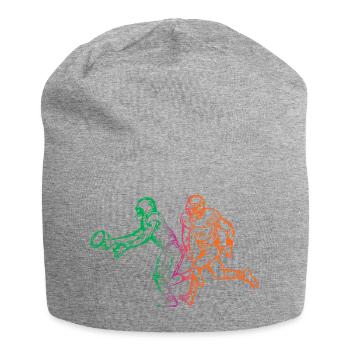 Retro American Football Vintage Sport Geschenk  - Jersey-Beanie - Grau meliert - Vorne