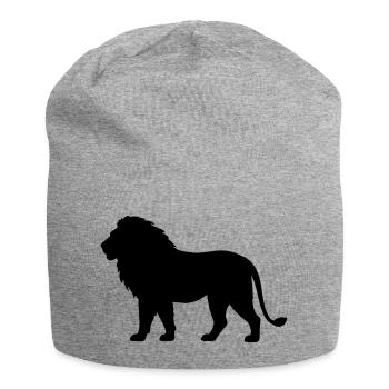 Lion - Jersey Beanie - heather grey - Front