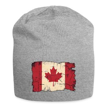 Canadian Flag - Jersey Beanie - heather grey - Front