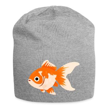 Comet Goldfish Cartoon Splash - Jersey Beanie - heather grey - Front