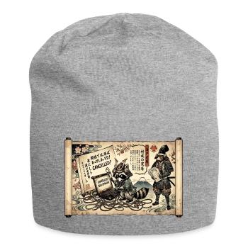 Samurai Zensur Ukiyo-e - Jersey-Beanie - Grau meliert - Vorne