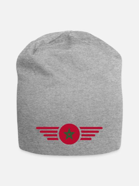 Ich liebe Marokko - Jersey-Beanie - Grau meliert