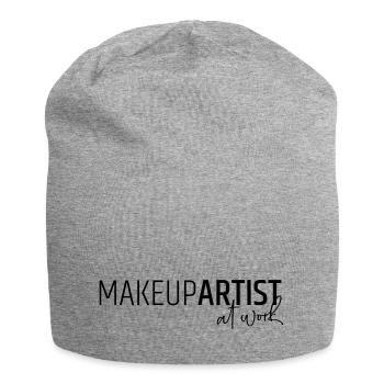 Maquilleuse au travail - Bonnet en jersey - gris chiné - Devant