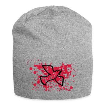 Colombe de la paix dans le sang - Bonnet en jersey - gris chiné - Devant
