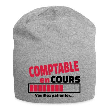 comptable en cours - Bonnet en jersey - gris chiné - Devant