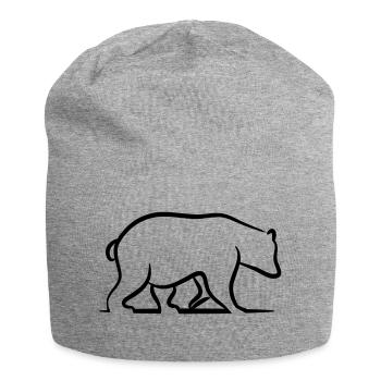 Ours brun - Grizzly - Bonnet en jersey - gris chiné - Devant