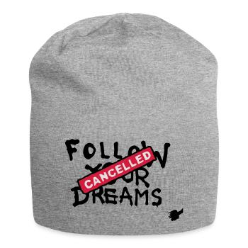 Follow your Dreams Cancelled - Jersey-Beanie - Grau meliert - Vorne