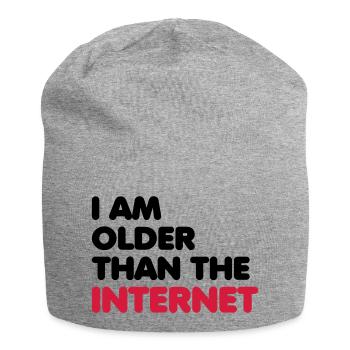 I am older than the internet - Jersey-Beanie - Grau meliert - Vorne