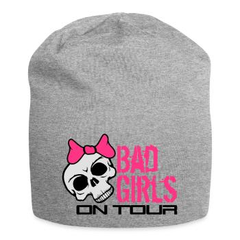 schaedel totenkopf boese bad gefaehrlich on tour u - Jersey-Beanie - Grau meliert - Vorne