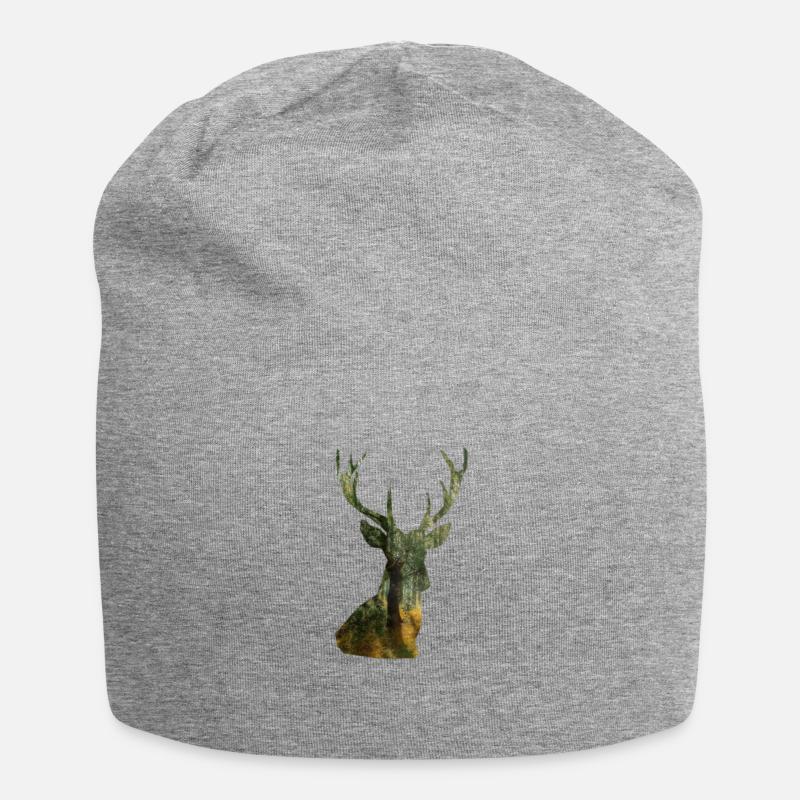 cerf - Bonnet en jersey - gris chiné