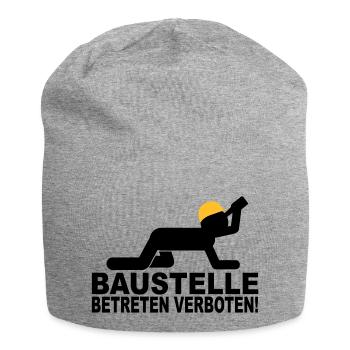 chantier de construction d'entrer interdit - Bonnet en jersey - gris chiné - Devant